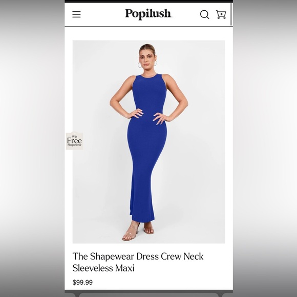 Popilush High neck maxi shapewear dress - Picture 1 of 3